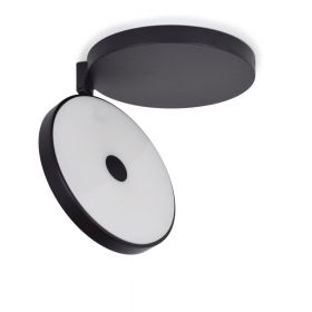 OLIMPIA Innovative LED Deckenleuchte Die drehbare Leuchte in Schwarz.