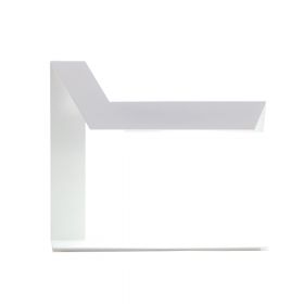 PLI LED table lamp made of folded sheet aluminum in white or black