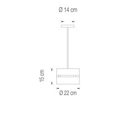 LUZ OCULTA METAL Zylindrische Pendelleuchte aus Messing oder Bronze