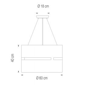 LUZ OCULTA METAL Zylindrische Pendelleuchte aus Messing oder Bronze