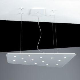 FURIO Groe Hngelampe mit LED Punkten Dimmbare LED Hngeleuchte in drei Gren. Hier mit 11 Lichtquellen nach unten.