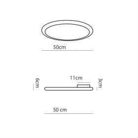 BILANCELLA Flache, runde LED Deckenleuchte