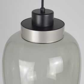 LEGÈR 4er Kaskade Rauchglas-Pendelleuchte mit LED