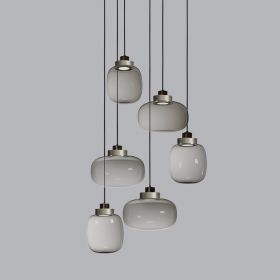 LEGR Large 6-light glass pendant lamp