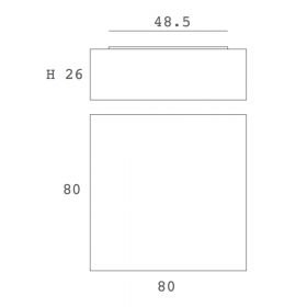 MONOBLOQUE Rectangular ceiling light