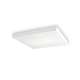 MONOBLOQUE Flat ceiling light with white fabric cover