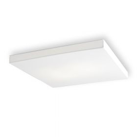 MONOBLOQUE Large, flat LED ceiling light with white fabric cover