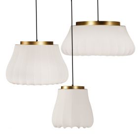 LILY Gro�e, moderne Textilschirm H�ngeleuchte