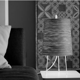 TALI floor lamp in white or beige Lichtspiel der mediterranes Wohngefhl ausstrahlende Tischleuchte.