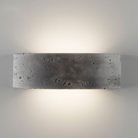 BOGGA Semicircular LED wall light made of lightweight concrete