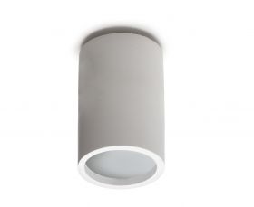 PILASTRO Deckenspot aus keramischen Material Mittlere Lnge des runden Deckenspots mit 20 cm Lnge.
