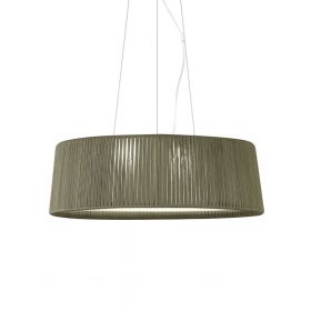 DRUM Groe flache Pendelleuchte Groe Pendelleuchte, hier mit grnem Schirm.