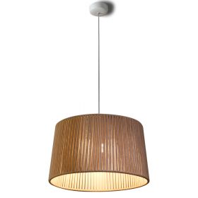 DRUM Runde Hngeleuchte in vielen Farben Groe Variante in warmen Beige Farbton.