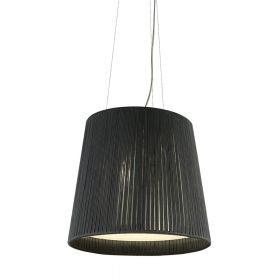 DRUM large cylindrical pendant light covered with cord