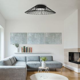 BADOU Groe Deckenleuchte 80 cm od. 100 cm Dm Groe dekorative Deckenlampe fr das Wohnzimmer.